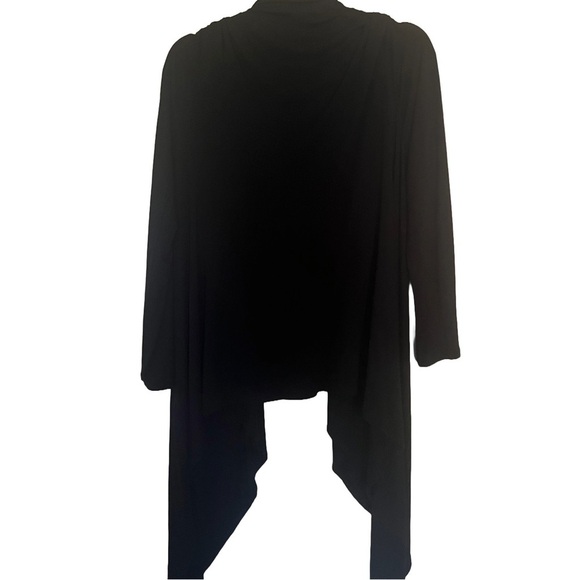 TAHARI Sweater Large Cardigan Draped Open Front Long Sleeve Women’s Size L/XL - Picture 2 of 6